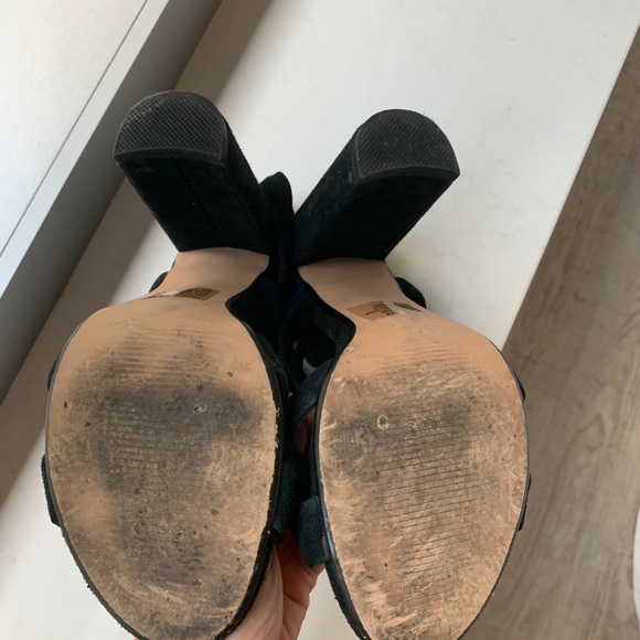 Steve Madden Christey black suede lace up heels - Picture 5 of 7